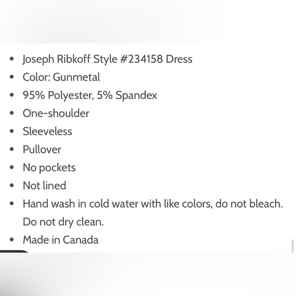 🥂 Joseph Ripkoff one shoulder gun metal dress US size 8 - Picture 7 of 8